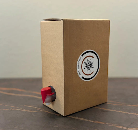 Chai Connection 1-litre Bag-in-Box filled with premium Chai concentrate
